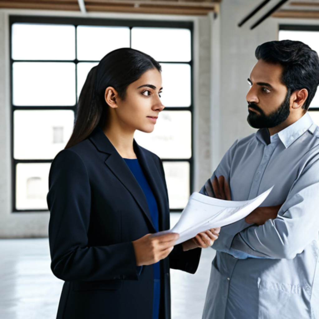 **
"A professional female architect of Arab descent, fully clothed in modest professional attire, standing confidently in a modern, sunlit architectural design studio. She is reviewing blueprints with a colleague. Safe for work, appropriate content, perfect anatomy, natural proportions, well-lit, high-resolution."
**